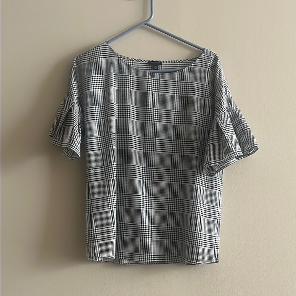Ann Taylor Ruffled Flutter Sleeve Blouse Size XS
